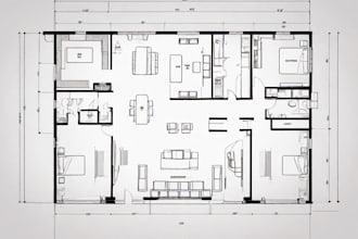 redraw 2d floor plan for real estate agent