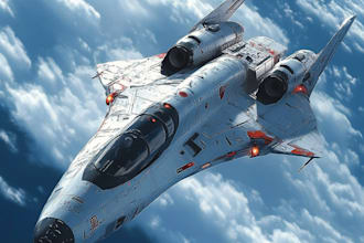 create a spaceship, sci fi illustration and sci fi art