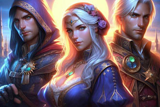 make fanart, original characters and fantasy portraits