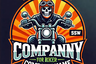 do wonderful biker mascot logo design with express delivery