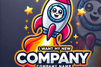 do make rocket mascot logo design with 1 day delivery