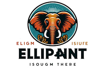 design elephant logo with express delivery