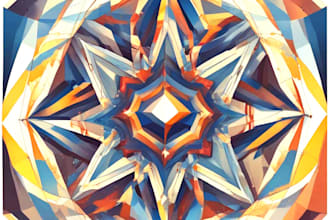 draw a amazing artistic digital abstract art prints