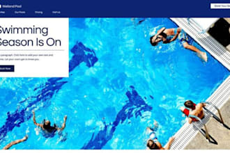 design swimming pool website, pool construction website pool cleaning service
