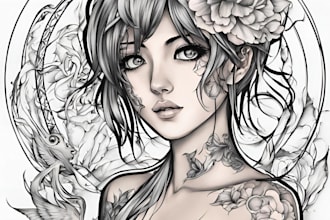 create anime tattoo design