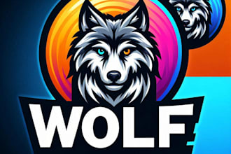 do wonderful wolf mascot logo design with express delivery