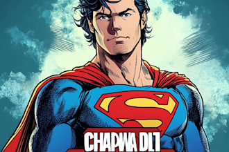 draw you a dc or marvel style comic book superhero character