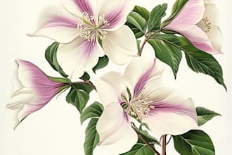make a beautiful botanical or floral illustration