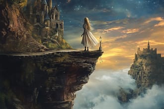 do fantasy photo manipulation and photo editing in photoshop