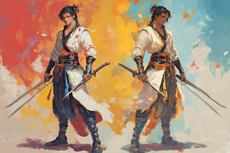 create a dnd art and d and d character for you