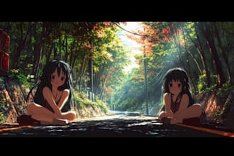make anime background, game, visual novel and interio