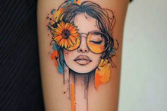 do unique modern custom tattoo design, any tattoo artist