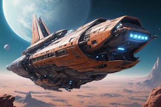 make spaceship, sci fi illustration and sci fi art