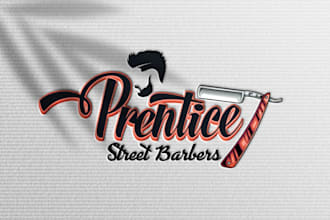 design professional barber shop logo