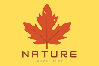 design super maple leaf logo with source file in 1 day