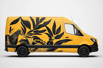 design 3d car wrap vehicle truck trailor van food truck