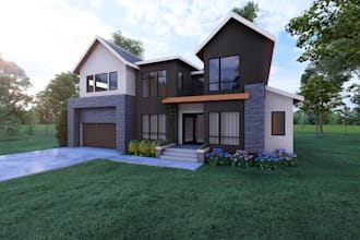 create professional 3d exterior rendering for stunning architectural visuals
