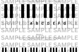 provide lesson 1 for beginner piano as a PDF worksheet