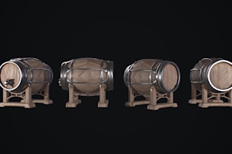 make a 3d prop for video games, low poly, with texturing