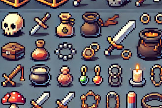 do create a pixel art logo for your game