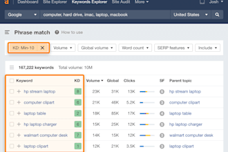find low kd keywords for better google rankings