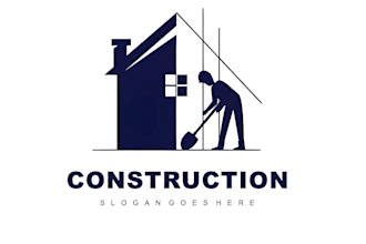 design real estate, construction, home, house, upscale logo