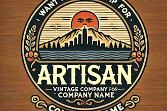 do amazing artisan vintage logo creations with express delivery