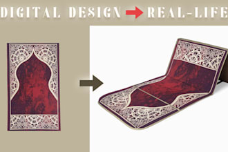 design beautiful custom prayer mat patterns for you