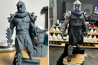 do 8k 3d printing and paint miniature warhammer action figure toy 3d model stl