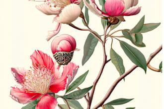 craft a beautiful botanical or floral illustration