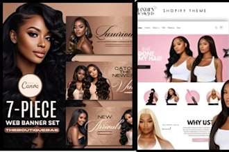 create stunning banners for shopify, website, etsy, google social