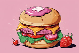 craete food pop art of your food