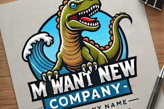 do wonderful dinosaur mascot logo design with express delivery