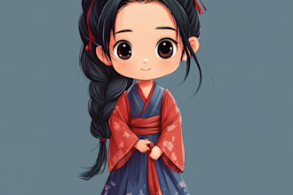 draw cute chibi art original character for your pfp