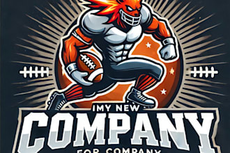 do crate football sport mascot logo design with unlimited review