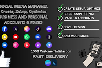 manage and create social media accounts and pages for your business growth