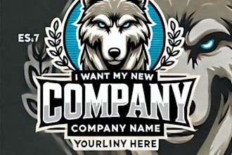 do crate wolf mascot logo design with express delivery