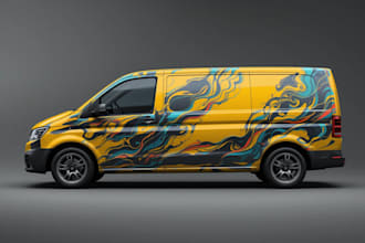 create van wrap design, car wrap design, truck wrap design