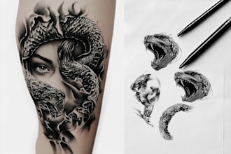 create your custom realistic tattoo design