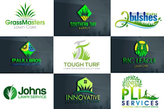 do landscape lawn care irrigation eco garden logo