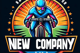 do make bike racing mascot logo design with unlimited review