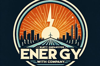 do awesome energy vintage logo design with unlimited review
