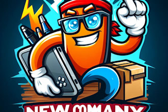 do make electronics mascot logo design with unlimited review