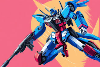 draw gundam, transformer, robot, armor, mecha