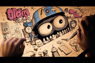 draw amazing cartoon doodle art and character illustrations