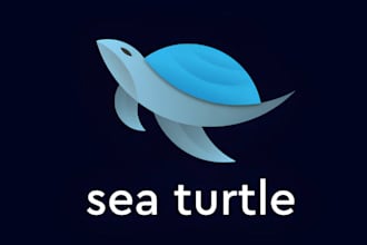 make an awesome samurai and turtle logo design