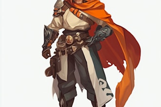 make a game character art and dnd character art