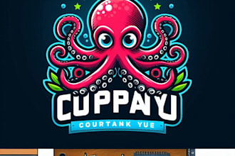 do crate octopus mascot logo design with express delivery