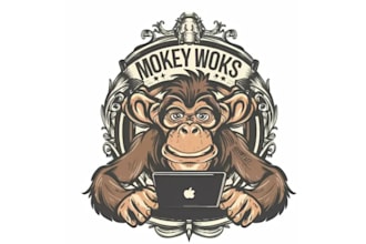 design modern mascot monkey logo with unlimited revisions