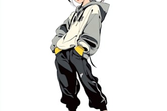 do your anime or manga character art into vector